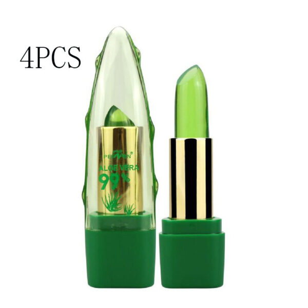 Aloe Vera Gel Color Changing Lipstick Gloss  Moisturizer Anti-drying Desalination Fine-grain Lip Blam Care - Image 3