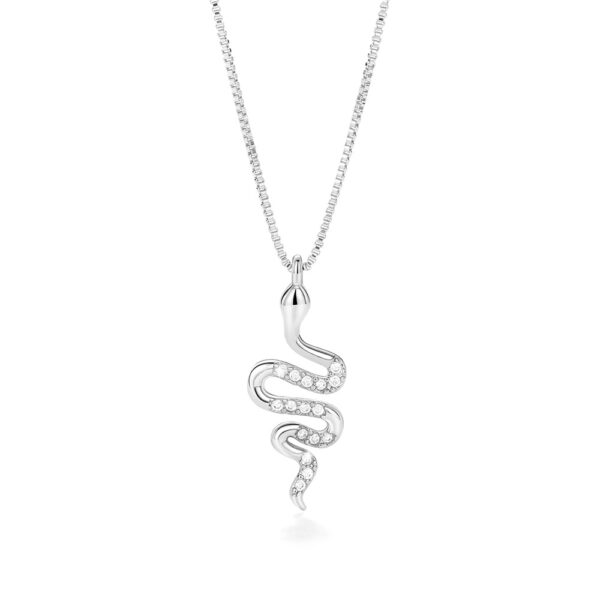 Fashion Lady Snake Pendant Necklace With Dazzling Zirconia Stylish Party Accessories Dainty Gift Animal Jewelry For Women Fashion Jewelry - Image 5