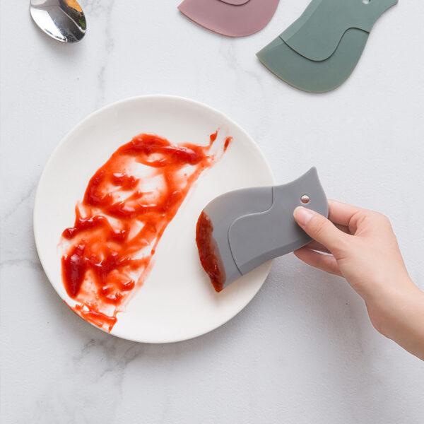 Cute Penguin Shape Baking Soft Blade Scraper Oil Dish Plate Scraping Kitchen Gadget Dirty Stains Cleaning Wiping Board Squeegee Kitchen Gadgets - Image 5